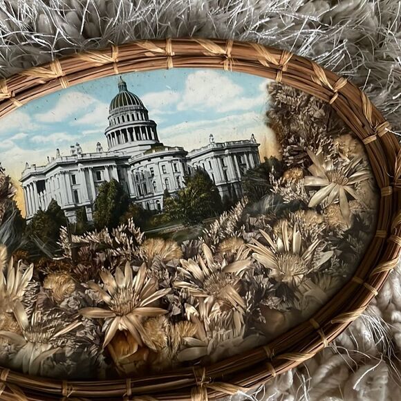 Vintage Set of Two Torrey Pine Handmade Trays - CA State Capitol - Picture 5 of 6